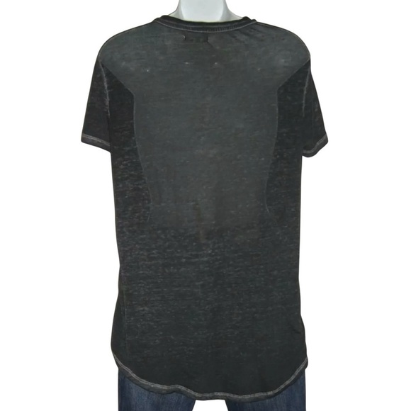 Bon Jovi Tee Shirt You Give Love A Bad Name Distressed Burn Out Gray Retro 80's - Picture 2 of 8